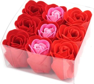 Bispol Zestaw 9 Mydlanych Kwiatów - Czerwone Róże 2