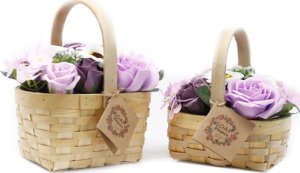 Bispol Duży Liliowy Bukiet Mydlany w Wiklinowym Koszu 2