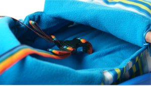 Prosperplast Sanki z oparciem TOPO zapinane pasy + Śpiwór 4