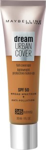 Maybelline  Maybelline, Dream Urban Cover, Full Cover, Cream Foundation, 345, Nutmeg, SPF 50, 30 ml For Women 1