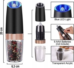 Młynek do przypraw KingHoff MŁYNKEK ELEKTRYCZNY GRAWITACYJNY DO SOLI LUB PIEPRZU KINGHOFF KH-1724A 3