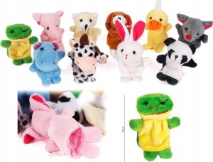 Jokomisiada Pacynki kukiełki na palec zwierzątka 10szt ZA3675 2