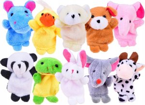 Jokomisiada Pacynki kukiełki na palec zwierzątka 10szt ZA3675 3