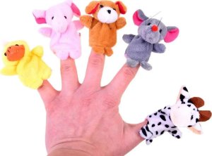 Jokomisiada Pacynki kukiełki na palec zwierzątka 10szt ZA3675 10