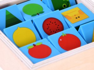 Jokomisiada Edukacyjne Klocki drewniane układaj obrazki ZA4449 6