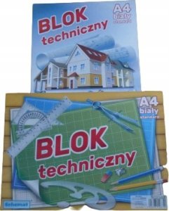 SCHEMAT Blok techniczny A4/10K biały (10szt) 1