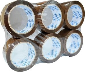 SCHEMAT Taśma klejąca 48mmx91,4m brązowa (6szt) 2