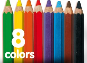 SES Moje pierwsze kredki ołówkowe XL 8 kolorów 5