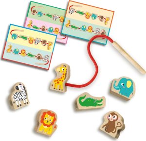 SES Sznurowanie drewnianych zwierzątek 4
