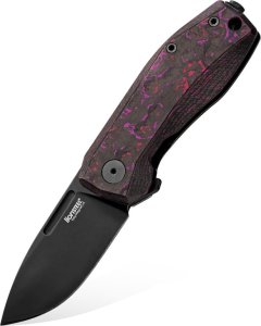 LionSteel Knives Nóż składany LionSTEEL NANO NA01 PH Old Black MagnaCut Titanium & FatCarbon Purple Haze 1