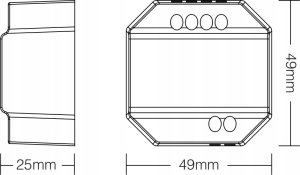 MiBoxer Przekaźnik bezprzewodowy z funkcją ściemniania TRI-C1 Mi-Light 4