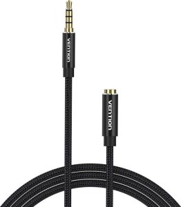 Kabel Vention Przedłużacz audio TRRS 3,5mm męski do 3,5mm żeński 1m Vention BHCBF czarny 1