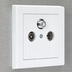 Timex Gniazdo antenowe RTV - SAT JOWISZ biały 3