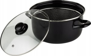 NAVA Garnek do frytek emaliowany z sitkiem i pokrywką 24,5 cm, 4 l 11