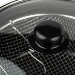 NAVA Garnek do frytek emaliowany z sitkiem i pokrywką 24,5 cm, 4 l 12