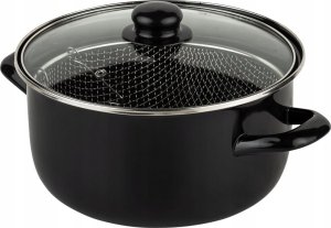 NAVA Garnek do frytek emaliowany z sitkiem i pokrywką 24,5 cm, 4 l 7
