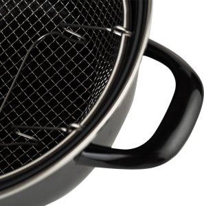 NAVA Garnek do frytek emaliowany z sitkiem i pokrywką 24,5 cm, 4 l 9