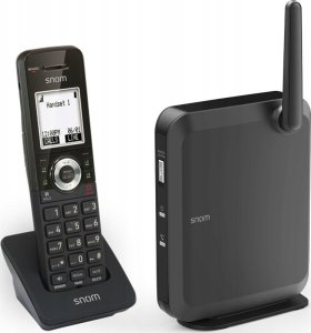 Telefon stacjonarny Snom Snom 110 SC DECT Bundle Telefon w systemie DECT Nazwa i identyfikacja dzwoniącego Czarny 1