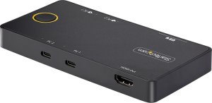 Przełącznik StarTech StarTech C2-H46-UC2-PD-KVM przełącznik KVM Czarny 2