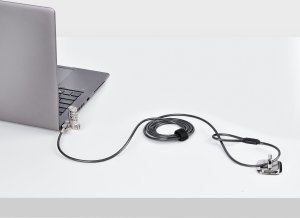 Linka zabezpieczająca StarTech UNIVC4D-LAPTOP-LOCK zapięcie do kabli czarny, srebrny 2 m 5