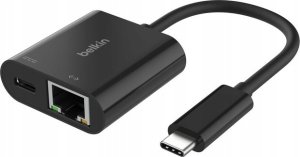 Karta sieciowa Belkin USB-C - Ethernet z funkcją ładowania PD 100W (INC019BTBK) 2