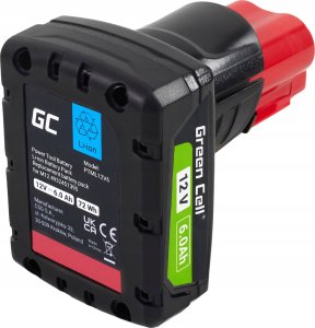 Green Cell Green Cell Bateria do Milwaukee M12 12V 6Ah zamiennik M12 B6 4932451395 3