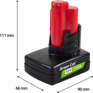 Green Cell Green Cell Bateria do Milwaukee M12 12V 6Ah zamiennik M12 B6 4932451395 6