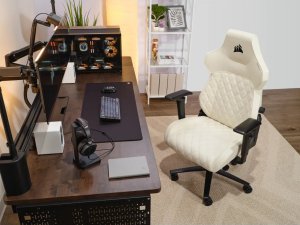 Fotel Corsair TC500 LUXE Fotel dla gracza Tapicerowane siedzisko Beżowy 12