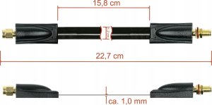 Kabel Alcasa Kabelmeister FD-S20MF kabel koncentryczny 0,227 m SMA Czarny 2