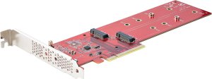 Kieszeń StarTech StarTech DUAL-M2-PCIE-CARD-B adapter Wewnętrzny M.2 1