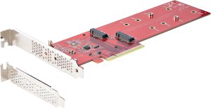 Kieszeń StarTech StarTech DUAL-M2-PCIE-CARD-B adapter Wewnętrzny M.2 10