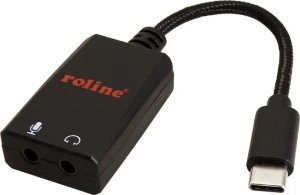 Roline ROLINE Adapter USB typu C - 2x 3,5 mm audio, męski/żeński, 0,13 m 1