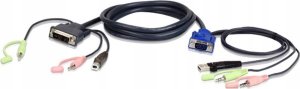 Aten ATEN 2L-7DX2U Kabel KVM VGA-DVI 1,8 m, czarny, 1,8 m 1