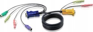 Aten ATEN 2L-5305P Kabel KVM VGA, PS/2 i audio, czarny, 5 m 1