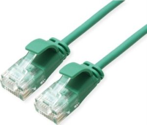 Roline ROLINE UTP Data Center Patchkabel Cat.6A (Class EA), LSOH, extra dun, groen, 1 m 1