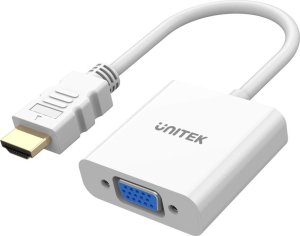 Adapter AV Unitek Unitek Adapter HDMI na VGA | FullHD 60Hz | 0,15m | Biały | Y-6333C01 1