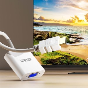 Adapter AV Unitek Unitek Adapter HDMI na VGA | FullHD 60Hz | 0,15m | Biały | Y-6333C01 5