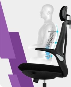 Krzesło biurowe Spacetronik Fotel biurowy ergonomiczny Spacetronik ARIAN-10 4