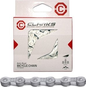 Clarks Łańcuch rowerowy CLARKS C10AR, 10-rzędowy, 116 ogniw, 1/2"x11/128", Spinka, Antykorozyjny, Srebrny 1