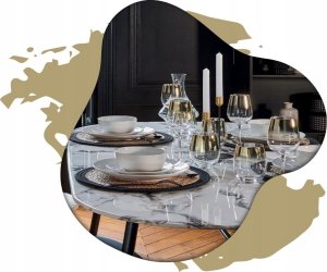 Secret de Gourmet Zestaw do przekąsek: 6 porcelanowych miseczek + bambusowa taca 7