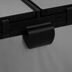 Kosz na śmieci 5five Kosz na śmieci dwukomorowy Ariane, ze stali nierdzewnej, z pedałem, 2 x 30 l 5