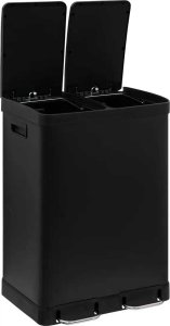 Kosz na śmieci 5five Kosz na śmieci dwukomorowy Ariane, ze stali nierdzewnej, z pedałem, 2 x 30 l 2