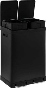 Kosz na śmieci 5five Kosz na śmieci dwukomorowy Ariane, ze stali nierdzewnej, z pedałem, 2 x 30 l 3