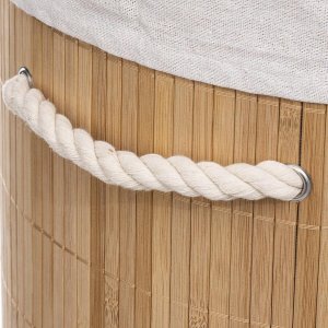 Kosz na pranie 5five Kosz na pranie BAMBOO, okrągły z pokrywką, 48 l 3