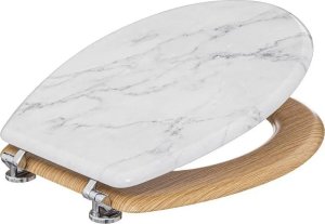 Deska bidetowa 5five Deska sedesowa Lea, wzór marmuru, standardowy rozstaw 2