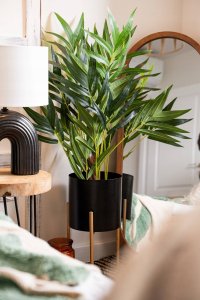 Atmosphera Sztuczna palma jak żywa w doniczce z plecionki, wys. 80 cm 3