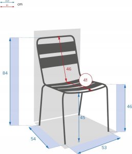 DLGTP Krzesło ogrodowe metalowe PHUKET 3