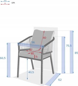 DLGTP Krzesło ogrodowe aluminiowe ORIENGO 4