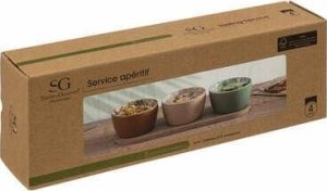 Secret de Gourmet Kolorowe miseczki na przekąski Rivi na drewnianej tacce, Ø 9,8 cm 6