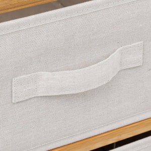 5five Półka bambusowa TIDY z 6 materiałowymi koszami, wys. 78,5 cm 3